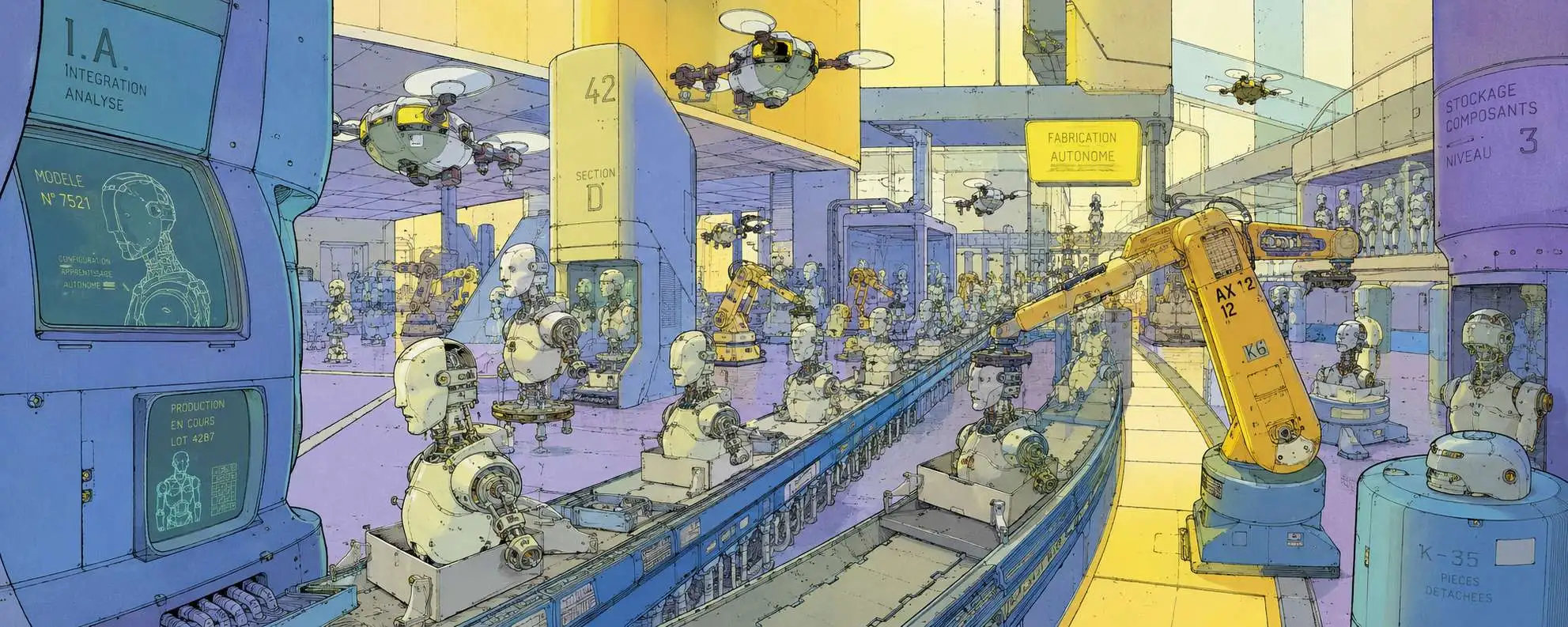 Centered illustration about human and AI hallucinations